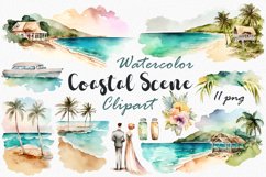 Big Set of Watercolor Scenes Clipart Product Image 4