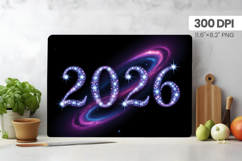 Happy New Year Cutting Board PNG Festive New Year&#039;s Eve 2026 Product Image 1