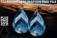 Jeans Delicacy Teardrop Earrings Sublimation Product Image 1
