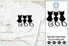 Boo SVG Black Cat svg Halloween saying, cat tail svg png Product Image 1