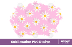 Retro Flowers Background Png Floral Paper Sublimation Splash Product Image 1