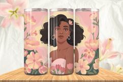 Black Girl Magic Black Woman Positive mind 20oz Tumbler wrap Product Image 1
