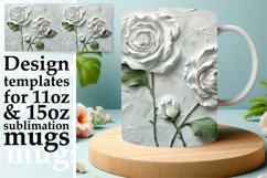 Elegant Bloom Harmony: Mug Wrap Sublimation Product Image 1