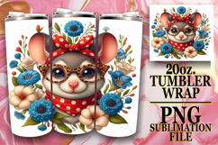 Sweet Sublimation 20oz tumbler wrap, Cute Animals Product Image 1