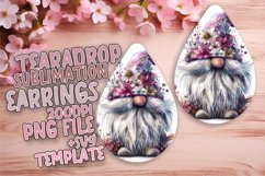 Serene Gnome Wonders: Sublimation Teardrop Elegance Product Image 1