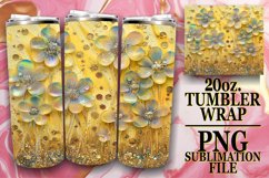 Dazzling Floral Leopard Tumbler Wrap: Sublimation - 20oz Product Image 1