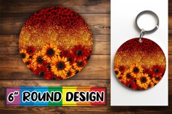 Vibrant Glitter Leopard Sublimation Circle: Keychain, Coaste Product Image 1