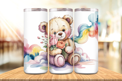 Valentine’s Day Teddy Bear Gift Tumbler Wrap PNG Big Bundle Product Image 4
