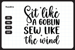 Funny Sewing Quote SVG For Sewist | Sew Like The Wind Product Image 3