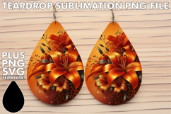 Elegant Teardrop Earrings PNG MAGIC, Leopard Prints Product Image 1