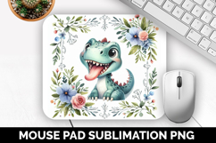 Dinosaur, Cute Animal Mouse Pad PNG, Animal Lover Gift Product Image 1