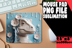 Enchanted Mouse Mat Sublimation, Cute Dino Product Image 1