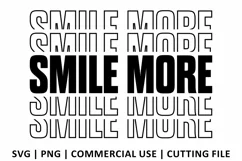 Smile More SVG | Stacked SVG Product Image 2