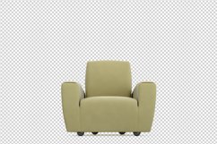 Isometric Arm Chair 3D isolated render Product Image 1