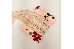 Thread spools template, floral pattern template thread spool Product Image 5