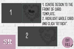 3D Floral Mum heart| Paper cutting | Mother’s Day card SVG. Product Image 2