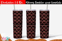 Neon Valentines day 20 Oz. Skinny Tumbler wrap sublimation Product Image 1