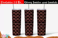 Neon Valentines day 20 Oz. Skinny Tumbler wrap sublimation Product Image 1