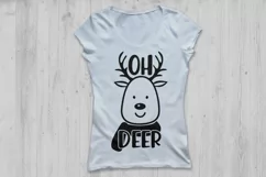 Oh Deer Svg, Christmas Svg, Deer Svg, Reindeer Svg, Winter. Product Image 2