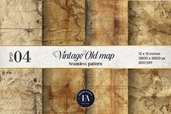 Vintage World Maps Pattern, Junk journal papers Product Image 1