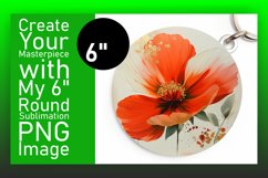 3D Floral Splendor: Sublimated Round Designs Art PNG Product Image 1