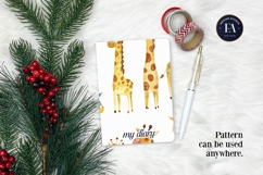 Watercolor Giraffe Pattern | Safari Animal Seamless Paper Product Image 4