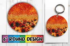 Dazzling Blossom Glitter Sublimation : Keychain, Coaster Product Image 1