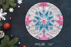 Snowflake christmas ornament, Winter sublimation decoration Product Image 1