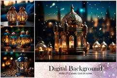 Moon Star Cloud Background Digital Paper_187 Product Image 1