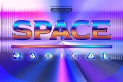 Space radical editable text effect retro style with vibrant Product Image 1