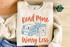 Read More Worry Less PNG Book Lover Reading Product Image 7