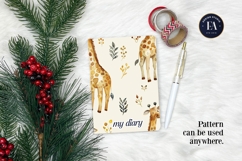 Watercolor Giraffe Pattern | Safari Animal Seamless Paper Product Image 4