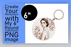Stylish Circle Design Keychain PNG , Beauty Woman Product Image 1