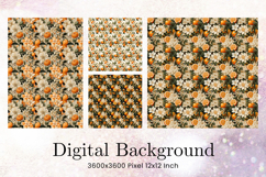 Orange Pattern Background Fresh Fruit Wallpaper Backdrop_188 Product Image 1