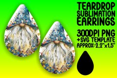 Enchanted Gnome Delight: Sublimation Teardrop Serenity Product Image 1