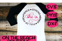 She Is - Fierce Strong Full Of Fire Brave SVG Christian Cut Product Image 4