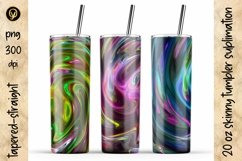 20 Oz Abstract Skinny Tumbler Sublimation. Product Image 1