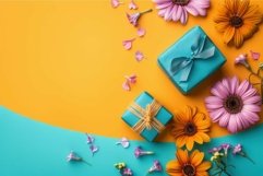 Vibrant spring gift concept with floral arrangement Product Image 1