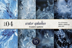 Blue Water Splash Texture | Liquid Abstract Background Product Image 1