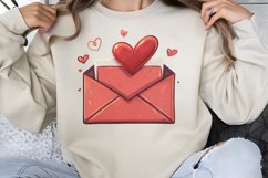 Cute Watercolor Valentines Day Clipart PNG Product Image 1