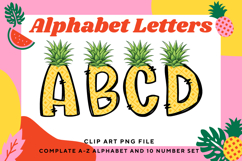 Pineapple Doodle Alphabet Summer Fruit Party Letters _B189 Product Image 1