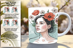 Sublime 11oz Mug Wrap Png Artwork , Beauty Woman Product Image 1