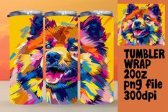 Playful Abstract Dog Design Wrap 20oz Sublimation Product Image 1