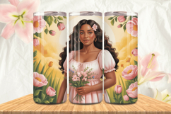 Black Girl Magic Black Woman Positive mind 20oz Tumbler wrap Product Image 1