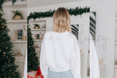 White Christmas Sweatshirt Back Mockup Product Image 3
