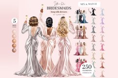 Bridesmaids Long Silk Dresses, Hen Party, Night Gowns Product Image 1