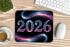Happy New Year PNG Mouse Pad,Festive New Year's Eve 2026 PNG Product Image 1