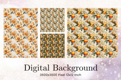 Orange Pattern Background Fresh Fruit Wallpaper Backdrop_189 Product Image 1