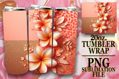 Lively Sublimation 20oz tumbler wrap, Leopard Prints Product Image 1