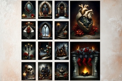 Dark &amp; Moody Christmas Gothic Junk Journal Printable Papers Product Image 11